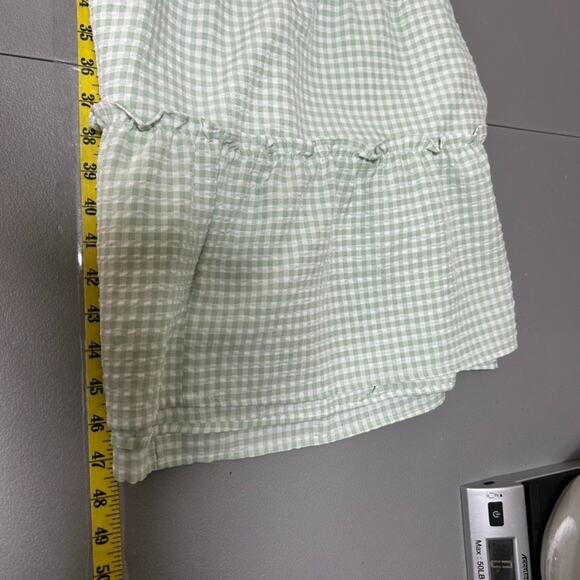 Altard State Womens Tiered Midi Dress Size L Prairie Cottagecore Gingham Smocked - Picture 8 of 9